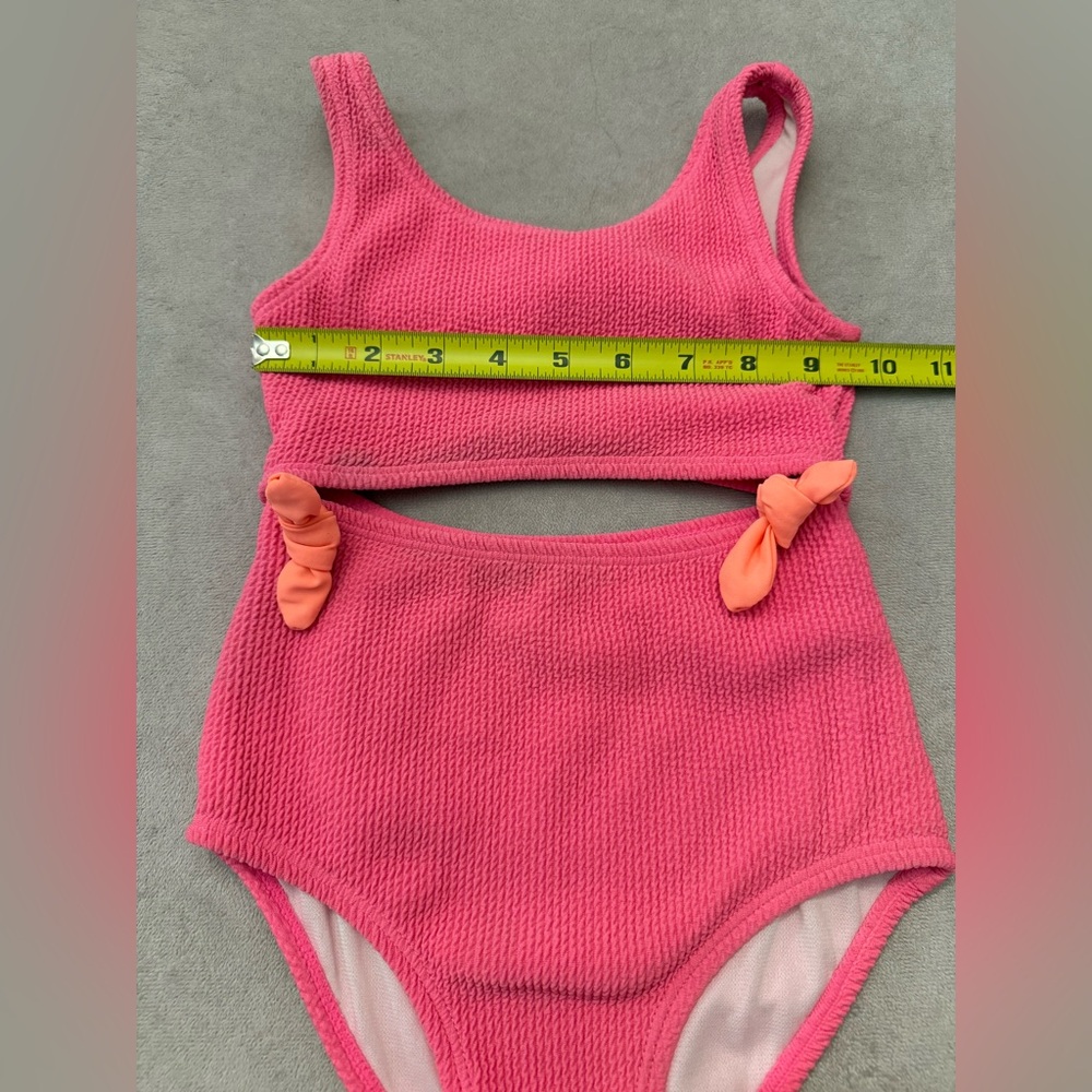 Girls Size 6 Swimsuit Lot 2Pc One Piece Pink Orange Summer Pool Beach Bundle - Picture 2 of 9